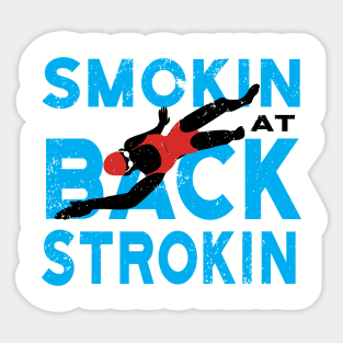 Womens Smokin at Backstroke Swim Sticker